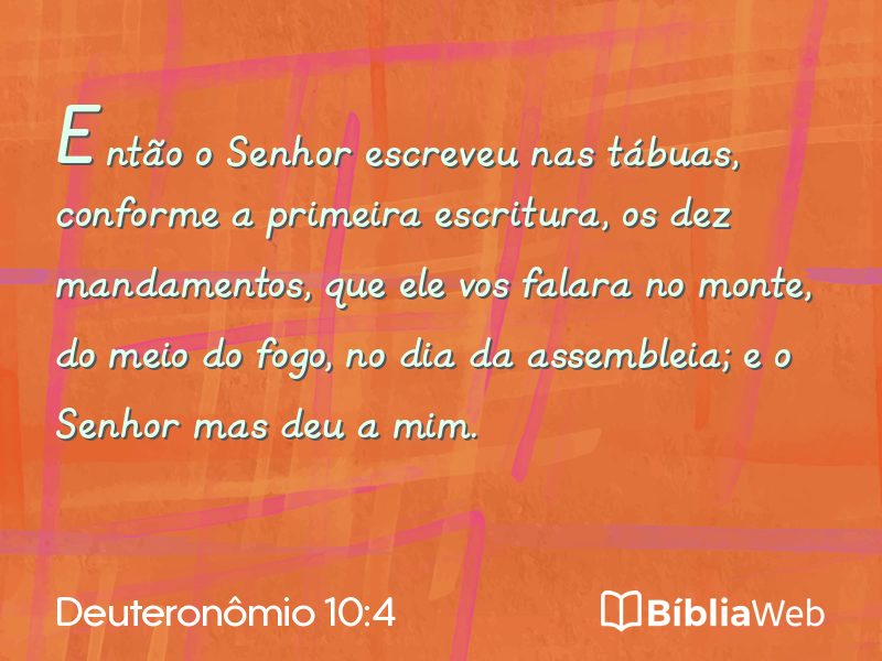 Deuteronômio 10:4 em imagem para compartilhar