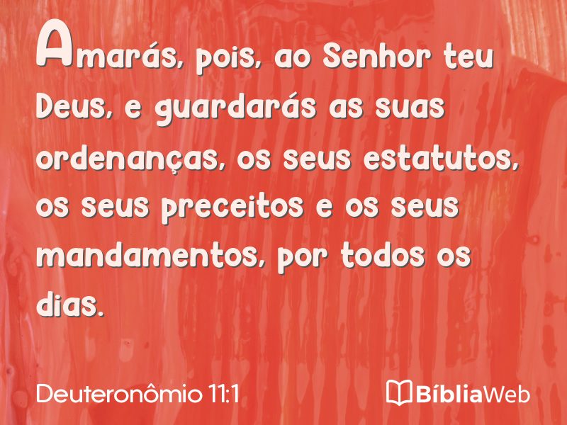 Deuteronômio 11:1 em imagem para compartilhar
