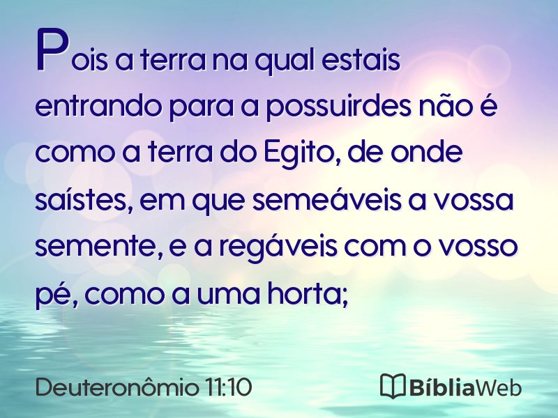 Deuteronômio 11:10 em imagem para compartilhar
