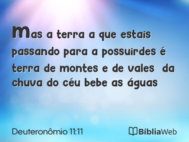Deuteronômio 11:11 em imagem para compartilhar