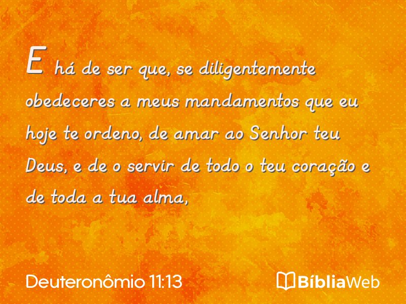 Deuteronômio 11:13 em imagem para compartilhar