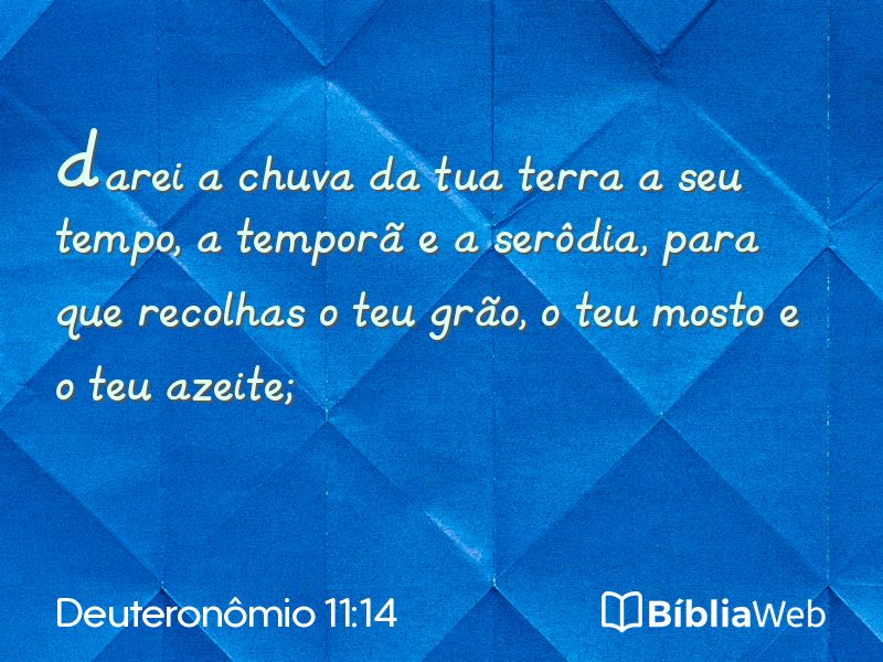 Deuteronômio 11:14 em imagem para compartilhar