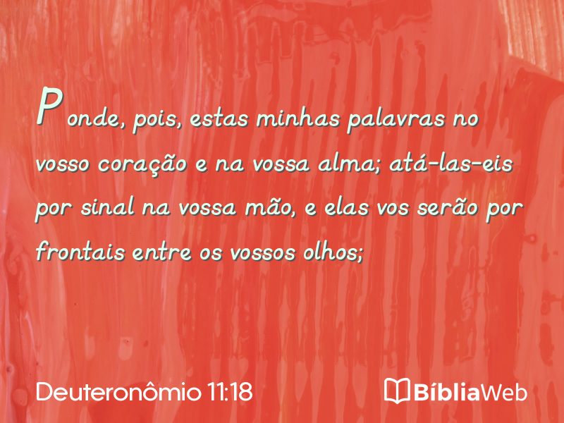 Deuteronômio 11:18 em imagem para compartilhar