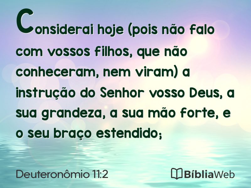 Deuteronômio 11:2 em imagem para compartilhar