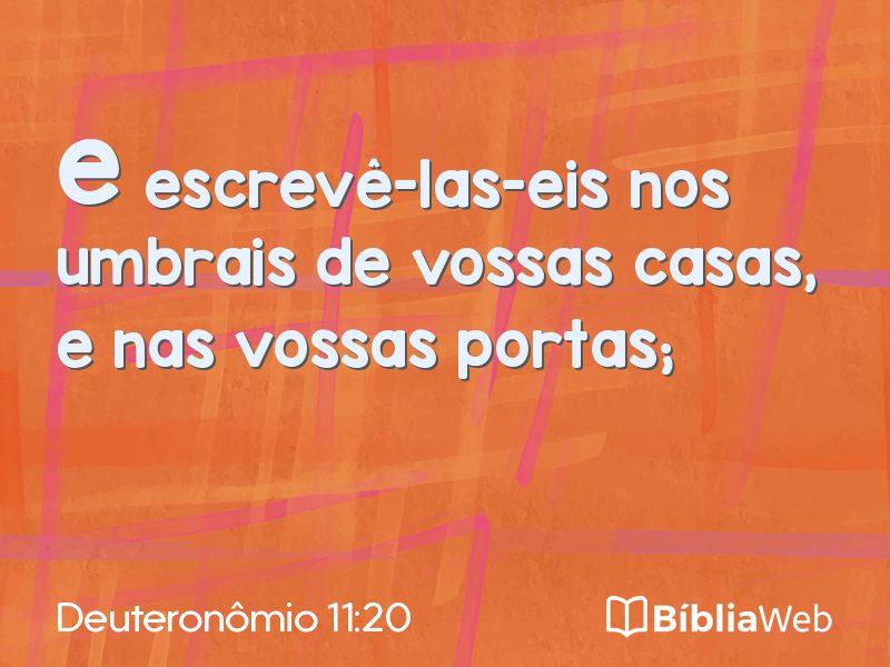 Deuteronômio 11:20 em imagem para compartilhar