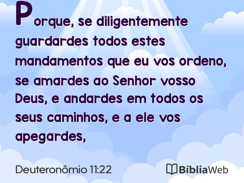 Deuteronômio 11:22 em imagem para compartilhar