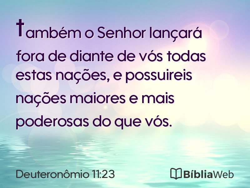Deuteronômio 11:23 em imagem para compartilhar