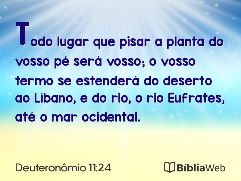 Deuteronômio 11:24 em imagem para compartilhar