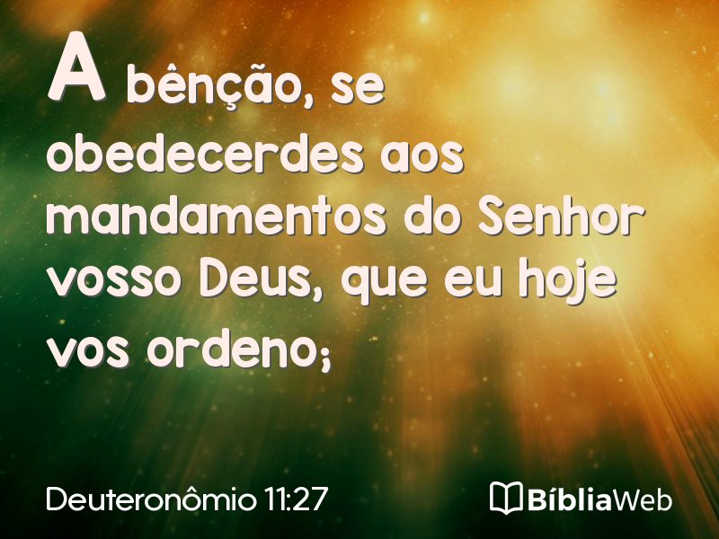 Deuteronômio 11:27 em imagem para compartilhar