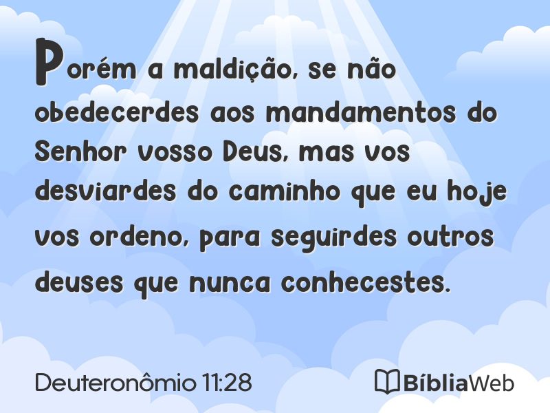 Deuteronômio 11:28 em imagem para compartilhar