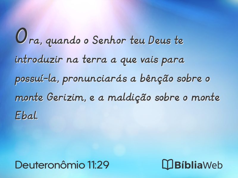 Deuteronômio 11:29 em imagem para compartilhar