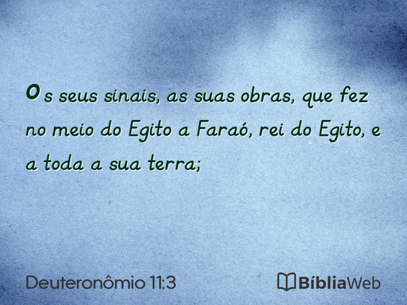 Deuteronômio 11:3 em imagem para compartilhar