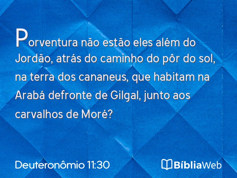 Deuteronômio 11:30 em imagem para compartilhar