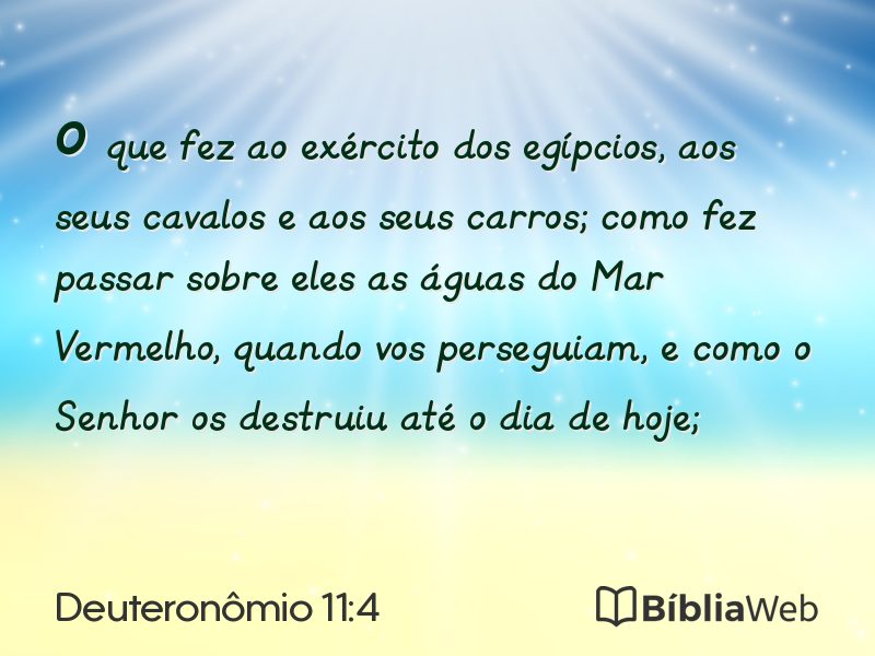 Deuteronômio 11:4 em imagem para compartilhar