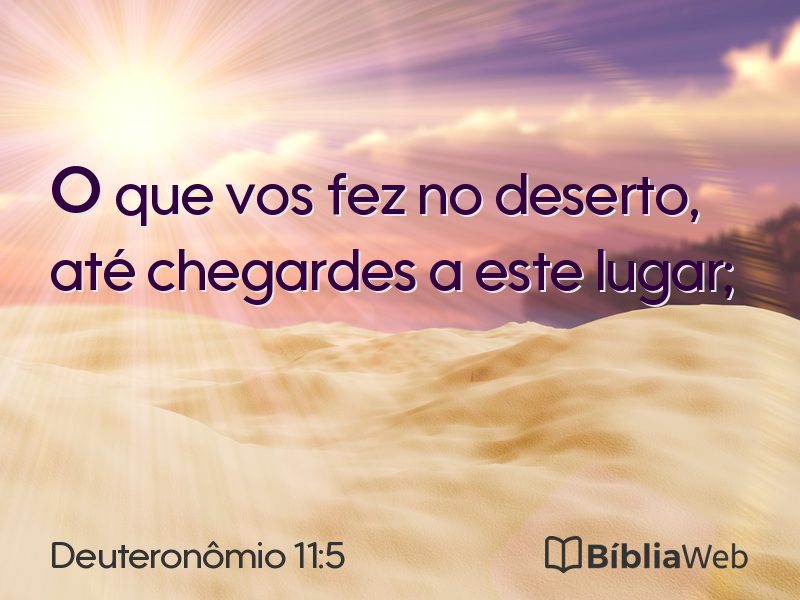 Deuteronômio 11:5 em imagem para compartilhar