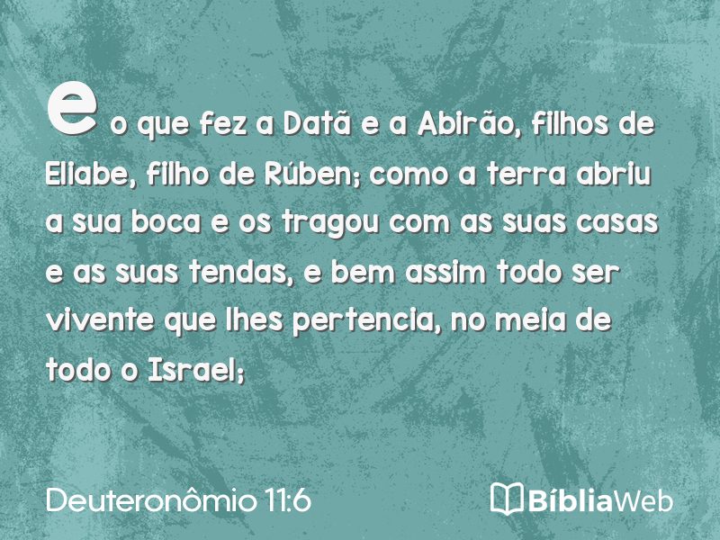 Deuteronômio 11:6 em imagem para compartilhar