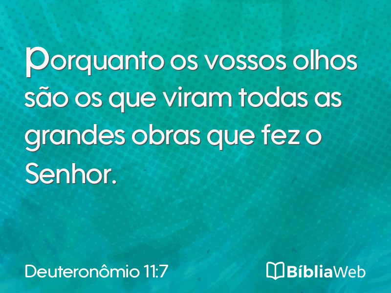 Deuteronômio 11:7 em imagem para compartilhar