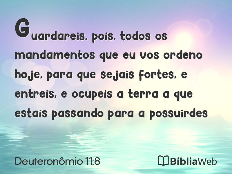 Deuteronômio 11:8 em imagem para compartilhar