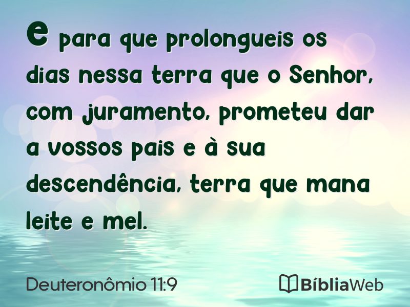 Deuteronômio 11:9 em imagem para compartilhar