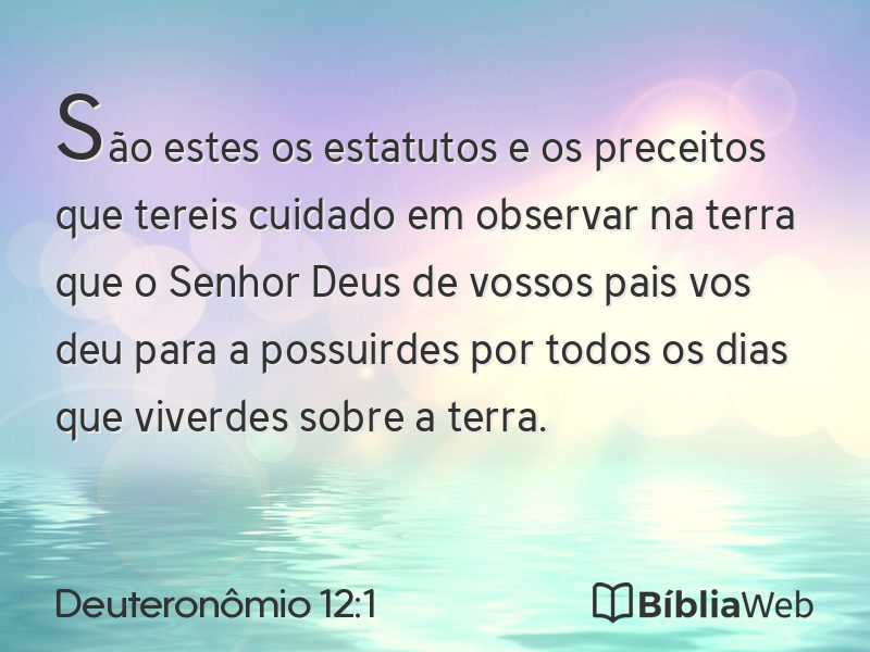 Deuteronômio 12:1 em imagem para compartilhar