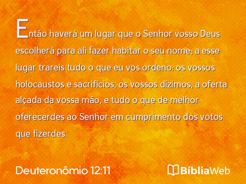 Deuteronômio 12:11 em imagem para compartilhar