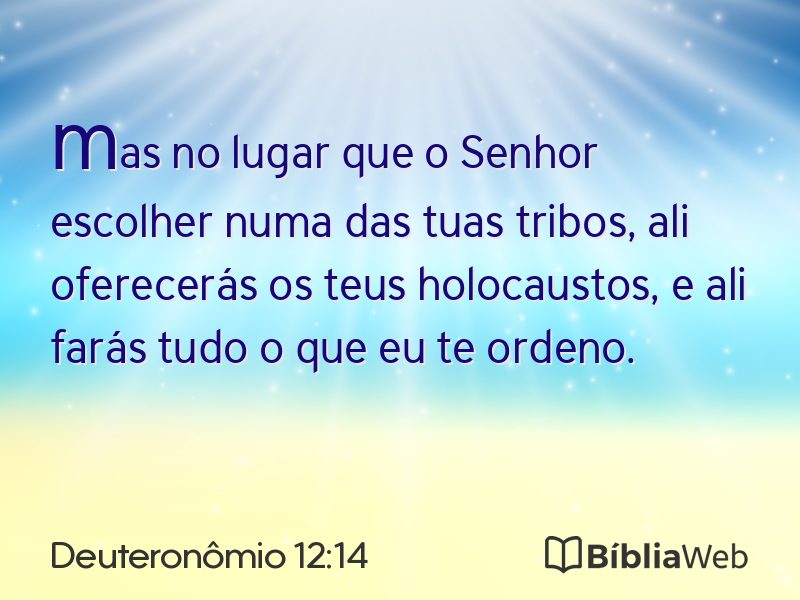 Deuteronômio 12:14 em imagem para compartilhar
