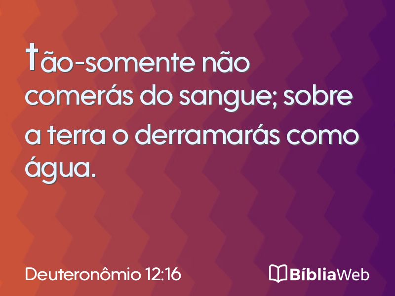 Deuteronômio 12:16 em imagem para compartilhar