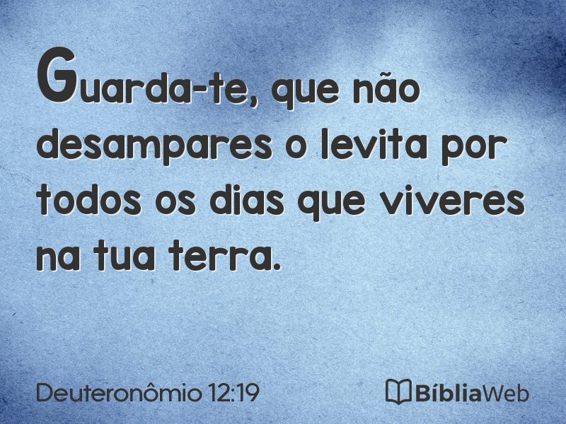 Deuteronômio 12:19 em imagem para compartilhar