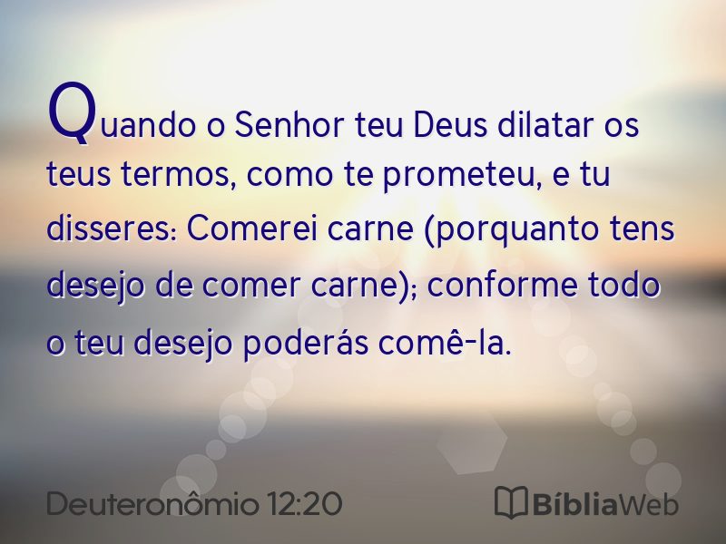 Deuteronômio 12:20 em imagem para compartilhar