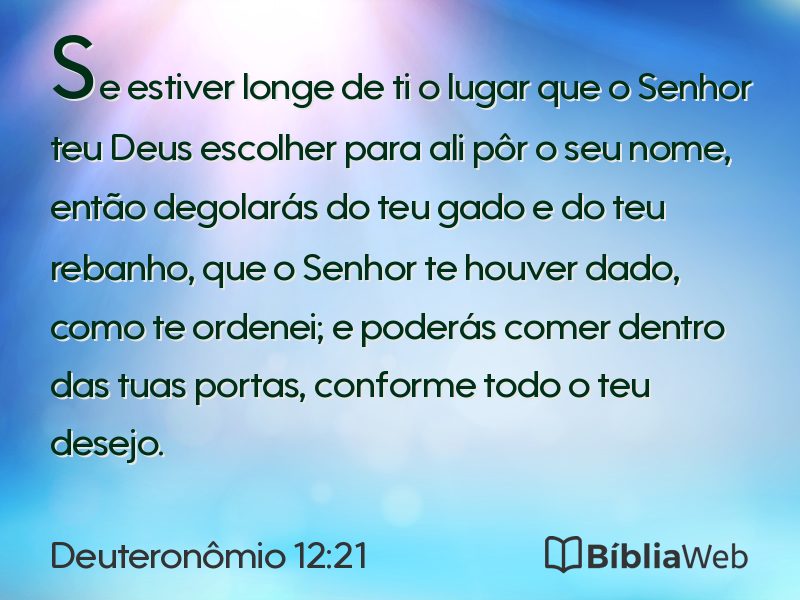 Deuteronômio 12:21 em imagem para compartilhar