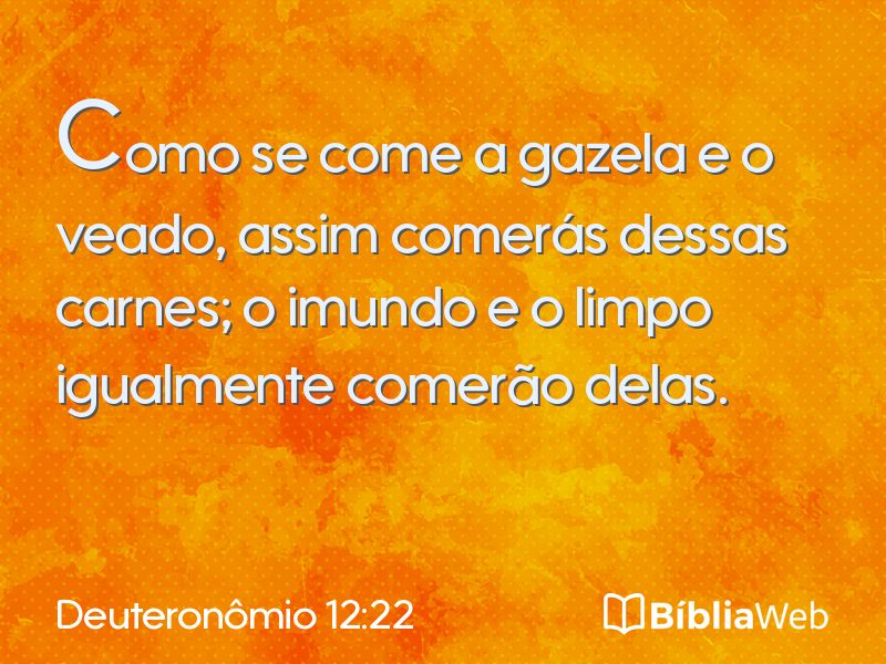 Deuteronômio 12:22 em imagem para compartilhar