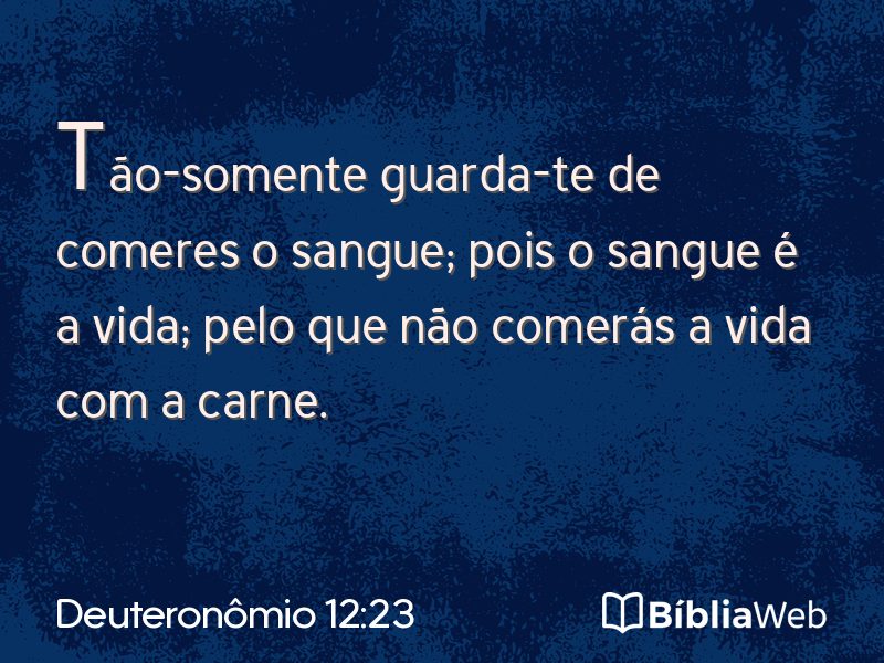 Deuteronômio 12:23 em imagem para compartilhar