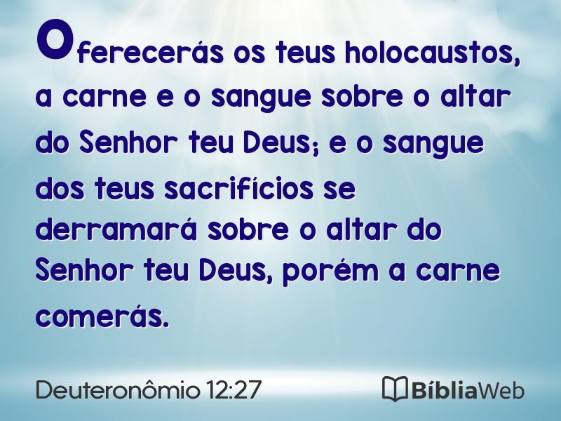 Deuteronômio 12:27 em imagem para compartilhar