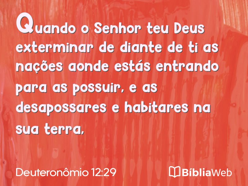 Deuteronômio 12:29 em imagem para compartilhar