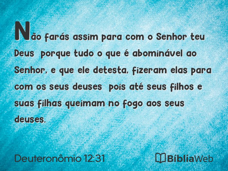 Deuteronômio 12:31 em imagem para compartilhar