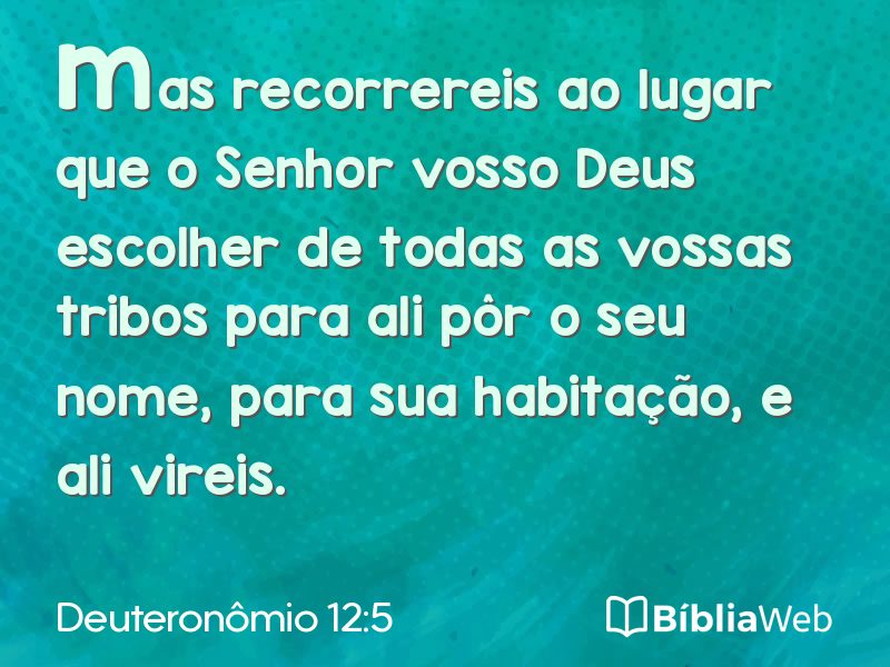 Deuteronômio 12:5 em imagem para compartilhar