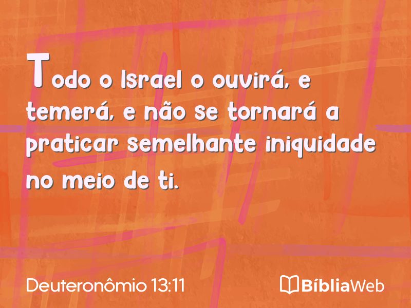 Deuteronômio 13:11 em imagem para compartilhar