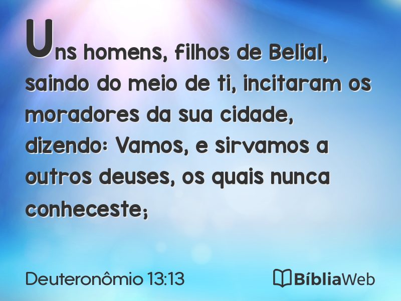 Deuteronômio 13:13 em imagem para compartilhar