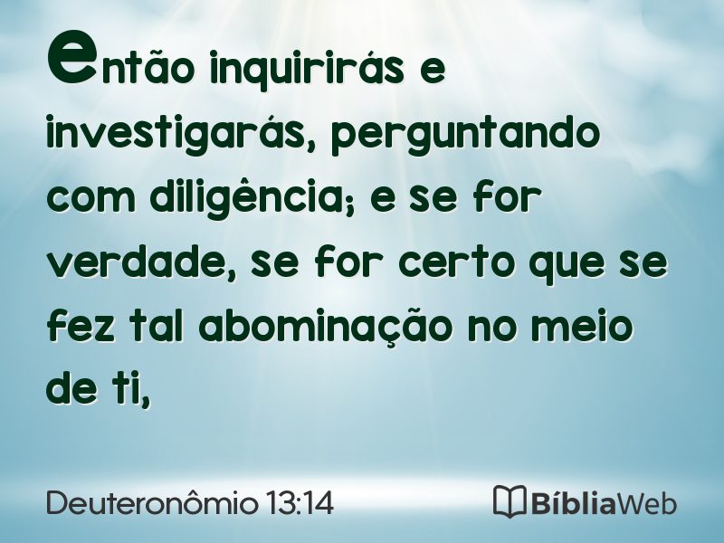 Deuteronômio 13:14 em imagem para compartilhar