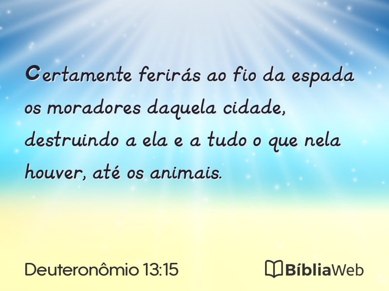 Deuteronômio 13:15 em imagem para compartilhar