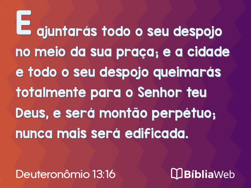 Deuteronômio 13:16 em imagem para compartilhar