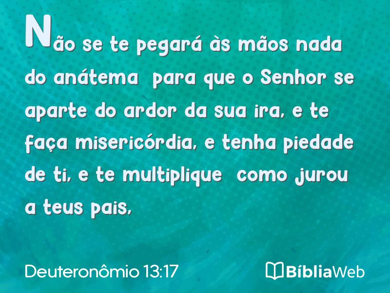 Deuteronômio 13:17 em imagem para compartilhar