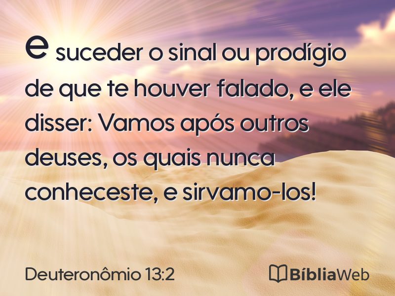 Deuteronômio 13:2 em imagem para compartilhar