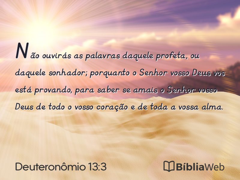 Deuteronômio 13:3 em imagem para compartilhar