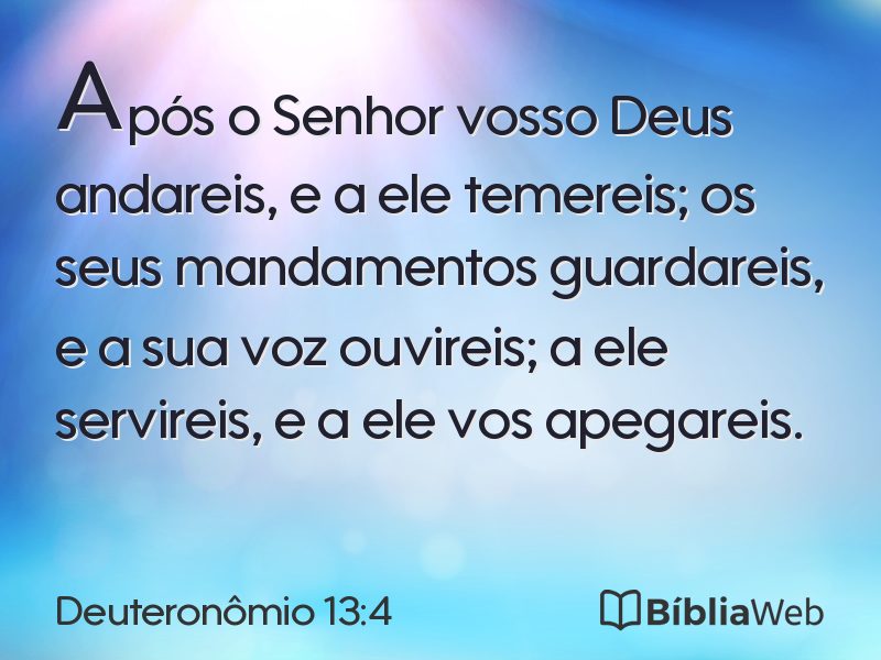 Deuteronômio 13:4 em imagem para compartilhar