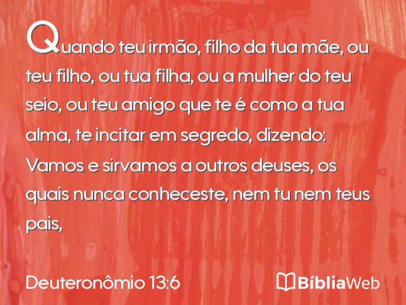 Deuteronômio 13:6 em imagem para compartilhar