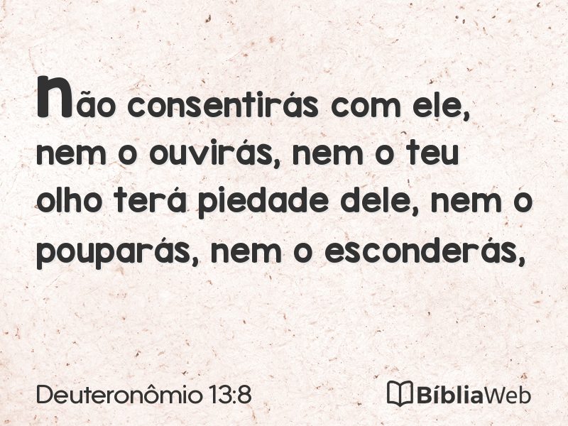 Deuteronômio 13:8 em imagem para compartilhar
