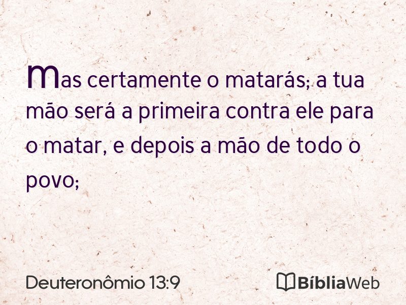 Deuteronômio 13:9 em imagem para compartilhar