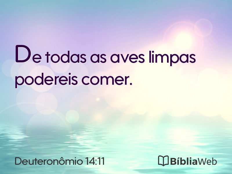 Deuteronômio 14:11 em imagem para compartilhar