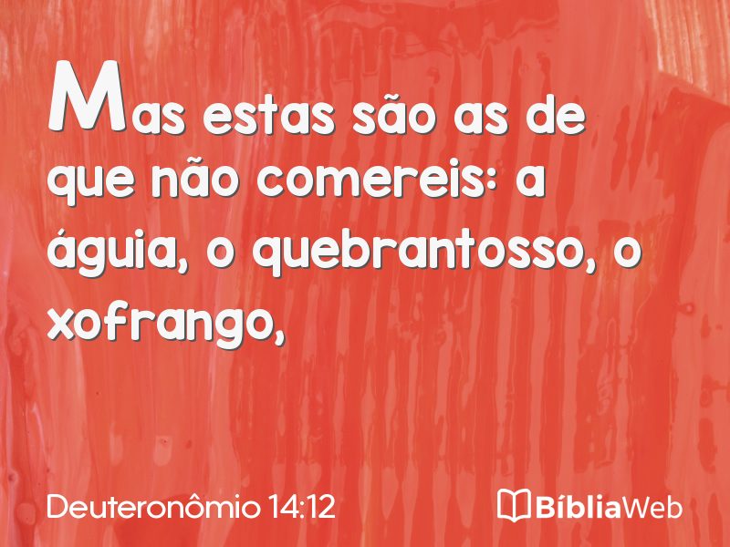 Deuteronômio 14:12 em imagem para compartilhar